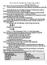 Đề cương ôn tập học kỳ 2 môn Công nghệ 8 năm học 2016 - 2017